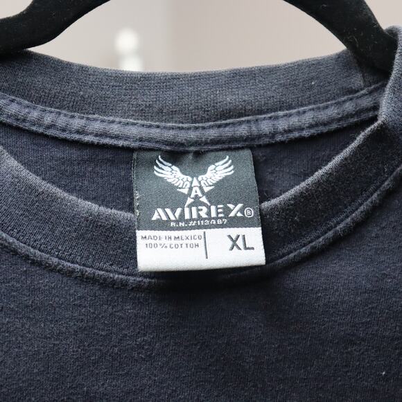 Avirex Blue T-shirt with raised logo size XL - Picture 7 of 7